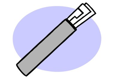 Soyut bir vektör çizimi, bir çizim tüpünün karikatür biçiminde mimari plan içerdiğini gösterir. 