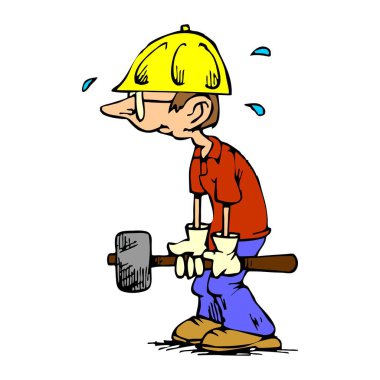 Soyut bir vektör illüstrasyonu çizgi film tarzında el ele tutuşan bir adamı gösteriyor.