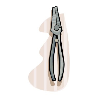 Soyut bir vektör illüstrasyonu çizgi film tarzında bir araç yapı kerpeteni aracı gösterir.