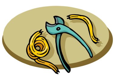 Soyut bir vektör illüstrasyonu çizgi film tarzında bir araç yapı kerpeteni aracı gösterir.