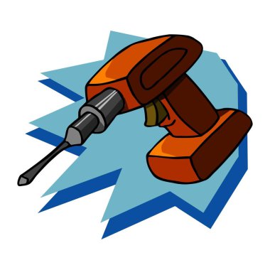 Ayrıştırılabilir vida matkapları ve sondaj aletlerinin izole resimlerine sahip gerçekçi simgelerden oluşan sondaj makinesi seti