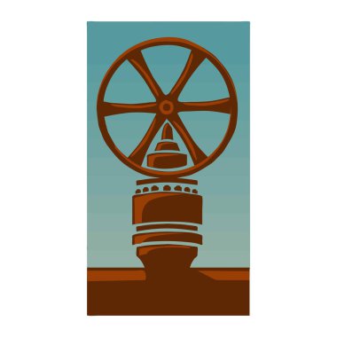 Petrol endüstrisinin soyut vektör çizimi, verimli yakıt pompalama işlemleri için pompalar.