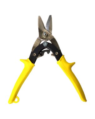 Keskin Metal Kesici Bıçaklı Teneke Parçacıkları Beyaz arkaplanda izole et