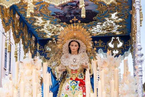 Semana Santa Procissão Paso Plataforma Trono Nossa Senhora Dos Anjos — Fotografia de Stock