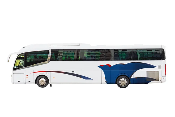 白い背景に隔離された観光バス — ストック写真