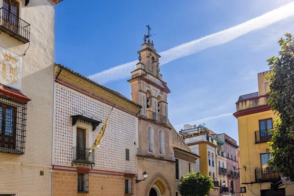 Fasad Kyrkan Santa Maria Blanca Gamla Stadskärnan Sevilla Andalusien Spanien — Stockfoto