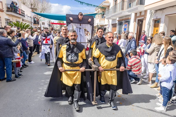 Уэльва Испания Марта 2023 Года Люди Одетые Костюмы Эпохи Парада — стоковое фото