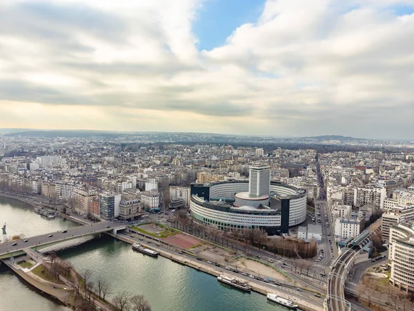 Widok Lotu Ptaka Siedzibę Radia France Budynek Radia Maison Paryż — Zdjęcie stockowe