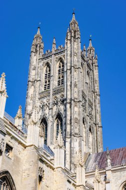 Canterbury Katedrali 'nin Bell Harry Kulesi, Kent, İngiltere
