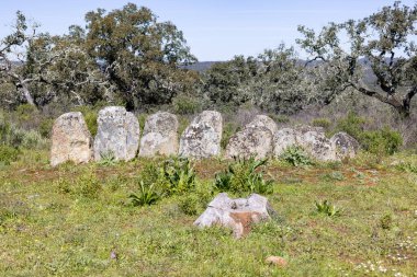 Gabrieles dolmen kompleksinin bir parçası olan 3 numaralı anıt, Valverde del Camino belediyesinde, Huelva, Endülüs, İspanya