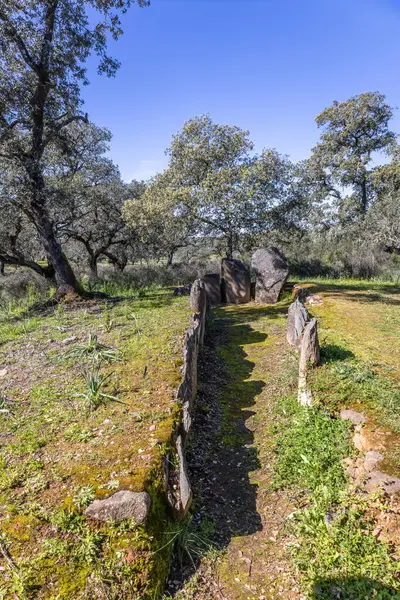 Gabrieles dolmen kompleksinin bir parçası olan 1 numaralı Monolit, Valverde del Camino belediyesinde, Endülüs, İspanya