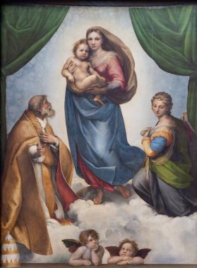 Sistine Madonna adlı resim, İtalyan ressam Raphael 'in Dresden Devlet Sanat Müzesi' nde sergilenen yağlı boya tablosudur.