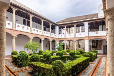 Almerya, İspanya - 12 Nisan 2025: Saflık Manastırı (Saflık Manastırı) içindeki kutsal ayine yardımcı olmak için manastır, Almerya Fransisken Konseptçi cemaati
