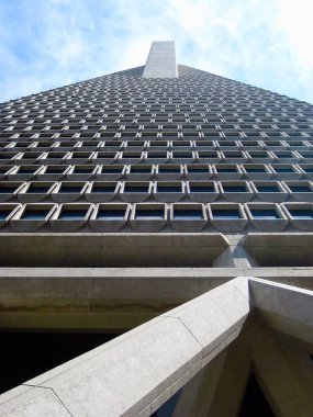 San Francisco, California, ABD - 16 Ağustos 2008: Transamerica Piramit Mimarisi 