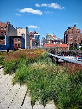 New York, New York, USA- 27 Temmuz 2010: Highline Park 'ın Yeni Açılmış Bölümü 