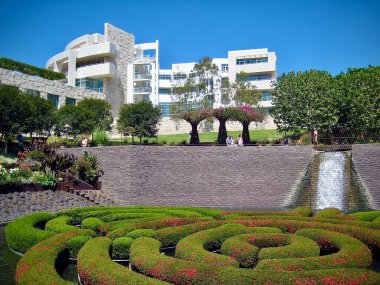 Los Angeles, Kaliforniya, ABD - 26 Ağustos 2010: Getty Müzesinde Labirent Bahçesi Labirenti