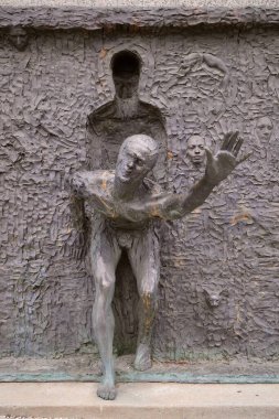 Philadelphia, Pennsylvania, ABD - 15 Nisan 2025: Bronz Heykel 