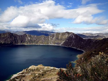 Bir Volkanın Doldurma Halkası (Lago de Quilotoa, Ekvador)
