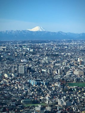 Mt. Fuji ve Şehir (Tokyo, Japonya)