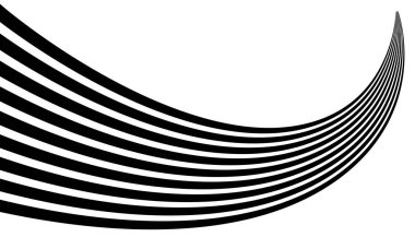 Soyut siyah arkaplan. Eski moda dalgalı çizgiler. Afişler, posterler, dekoratif eşyalar için soyut siyah dalgalı çizgiler