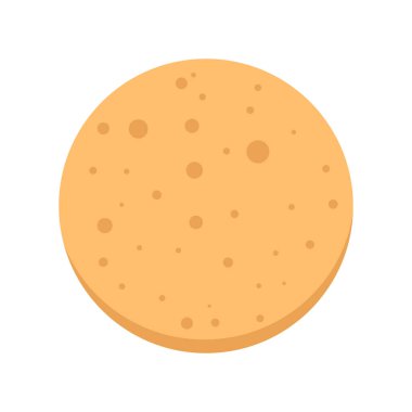 Çikolatalı kurabiye tatlısı. Çikolata parçacıklı çizgi film. Fırın, kahvaltı ya da atıştırmalık. vektör illüstrasyonu