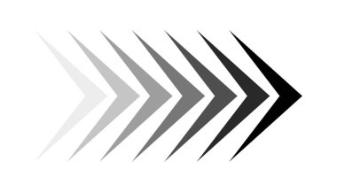 Modern abstract high-speed moving arrow. turn right icon. swipe up button. scroll pictogram. forward direction logo