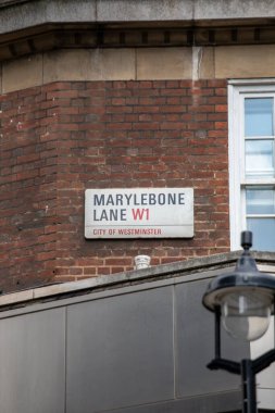 Westminster, Londra 'daki Marylebone Yolu sokak tabelası..