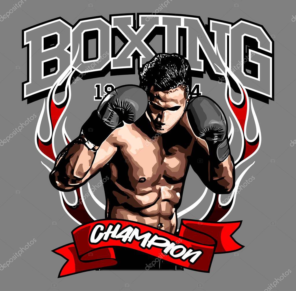 Boxer vector art for graphic design