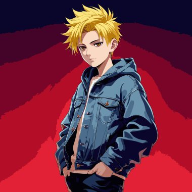 anime çizgi film karakteri erkek vektör sanatı