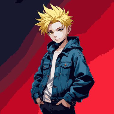 anime çizgi film karakteri erkek vektör sanatı