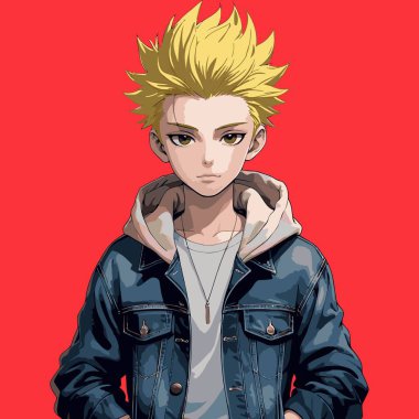 anime çizgi film karakteri erkek vektör sanatı