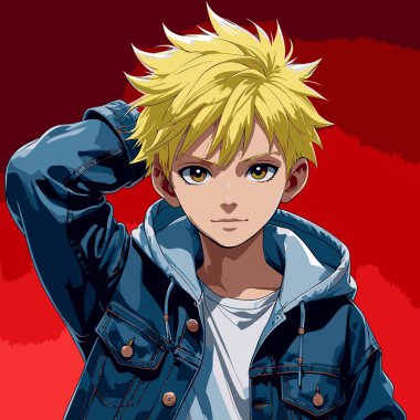 anime çizgi film karakteri erkek vektör sanatı