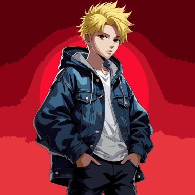 anime çizgi film karakteri erkek vektör sanatı