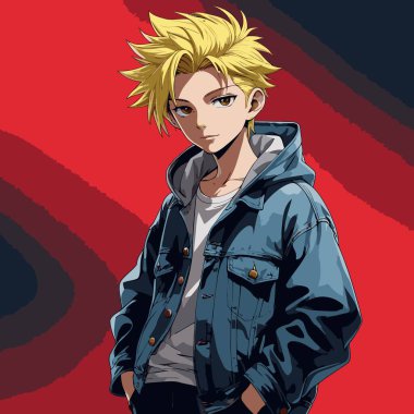 anime çizgi film karakteri erkek vektör sanatı