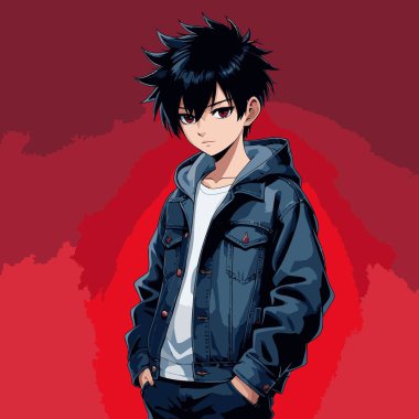 anime çizgi film karakteri erkek vektör sanatı