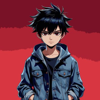 anime çizgi film karakteri erkek vektör sanatı