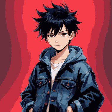 anime çizgi film karakteri erkek vektör sanatı