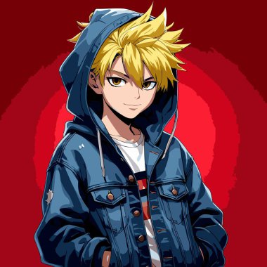 anime çizgi film karakteri erkek vektör sanatı