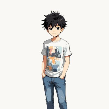 anime çizgi film karakteri erkek vektör sanatı