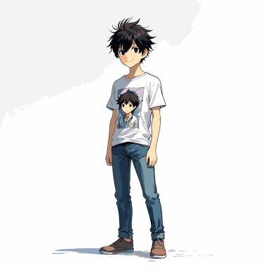 anime çizgi film karakteri erkek vektör sanatı