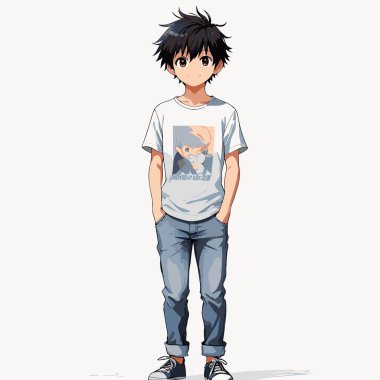 anime çizgi film karakteri erkek vektör sanatı