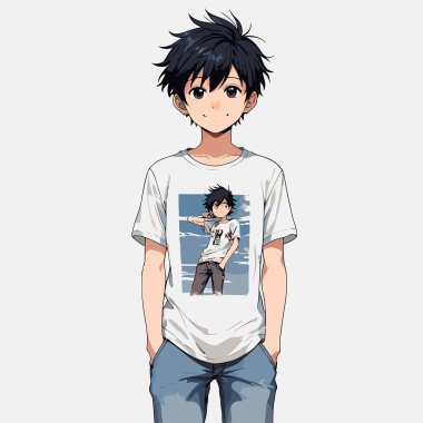 anime çizgi film karakteri erkek vektör sanatı