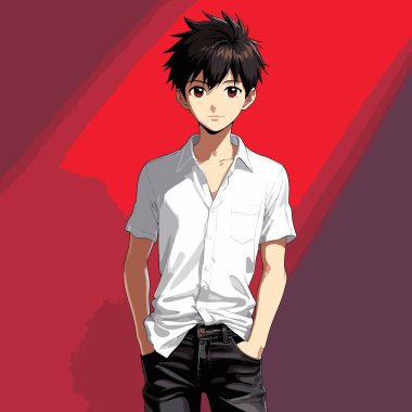 anime çizgi film karakteri erkek vektör sanatı