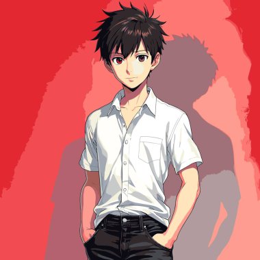 anime çizgi film karakteri erkek vektör sanatı