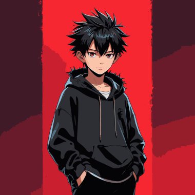 anime çizgi film karakteri erkek vektör sanatı