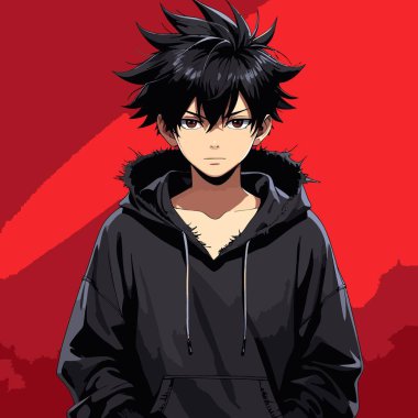 anime çizgi film karakteri erkek vektör sanatı