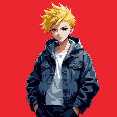 anime çizgi film karakteri erkek vektör sanatı