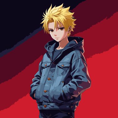 anime çizgi film karakteri erkek vektör sanatı