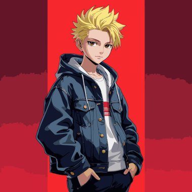 anime çizgi film karakteri erkek vektör sanatı