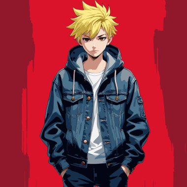 anime çizgi film karakteri erkek vektör sanatı